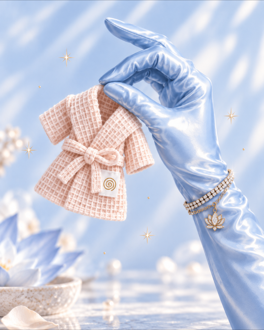 Bath Tea + Loofah Robe