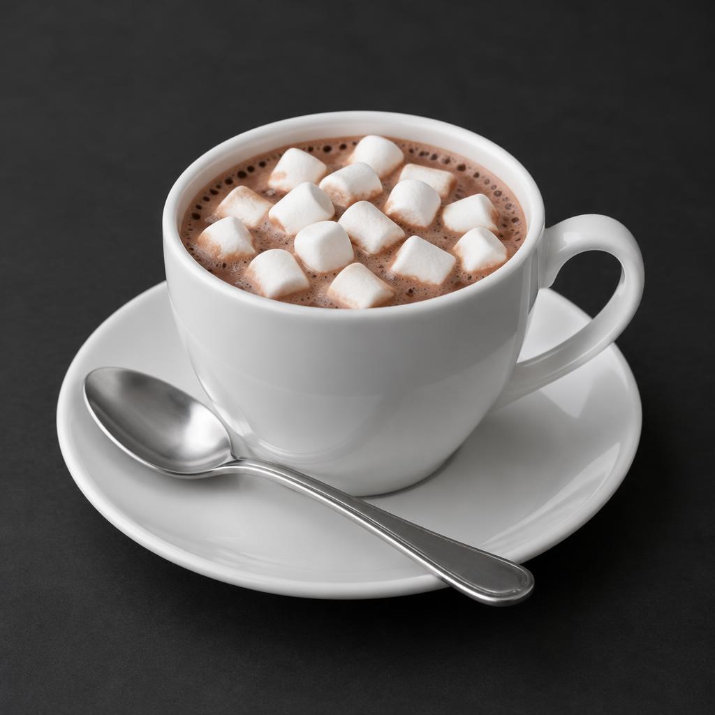 A regular cup of hot chocolate